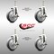 Service Caster 5 Inch 316SS Thermoplastic Rubber Swivel 12mm Threaded Stem Caster Set Brake SCC-SS316TS20S514-TPRB-TLB-M1215-4 - alternate 4